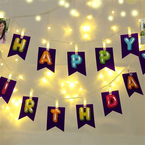 hanging decorations for birthday|happy birthday decoration on wall.